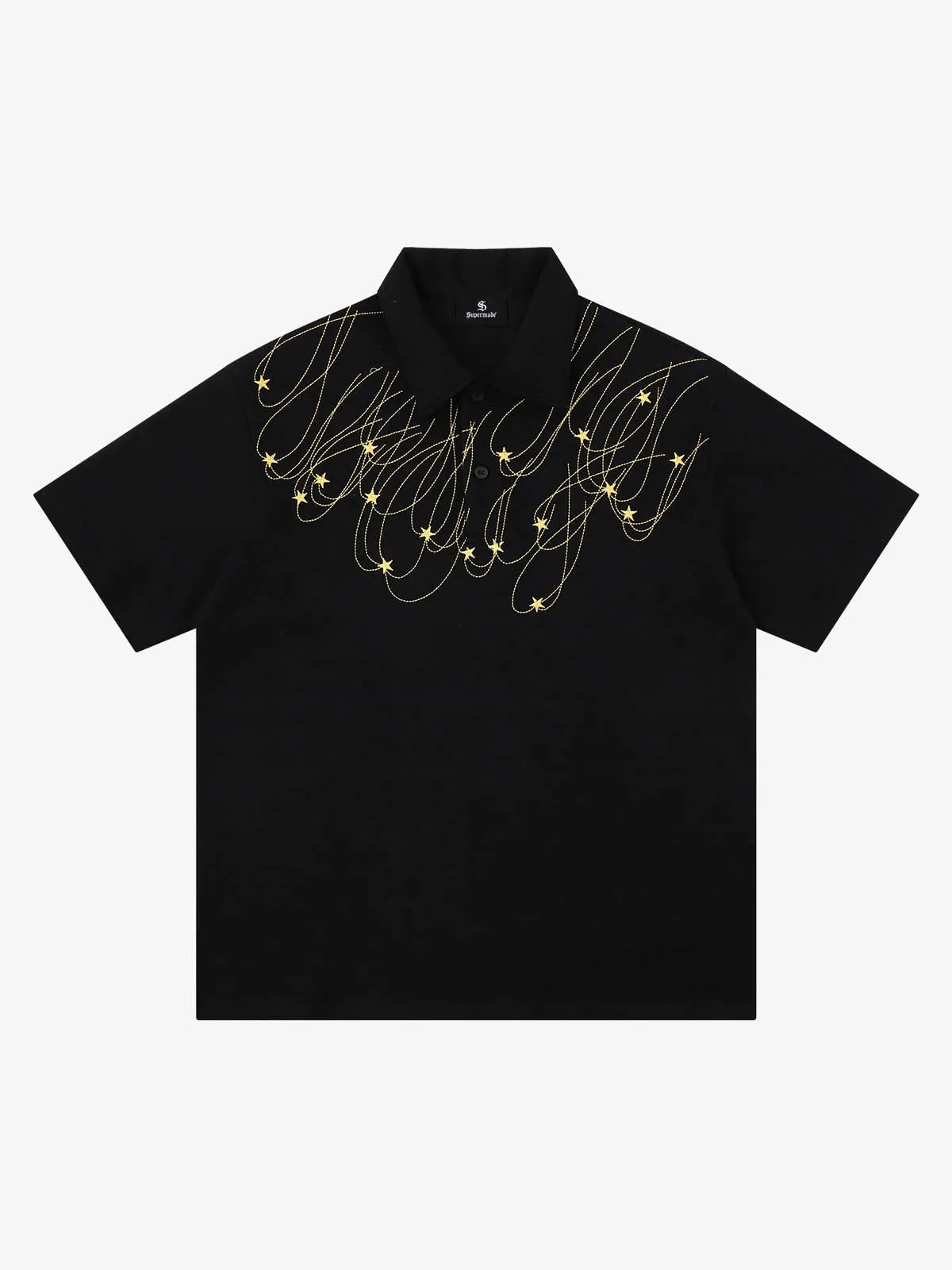 Stellar Embroidery Jersey Polo Shirt sold by Thesupermade product image thumbnail 2