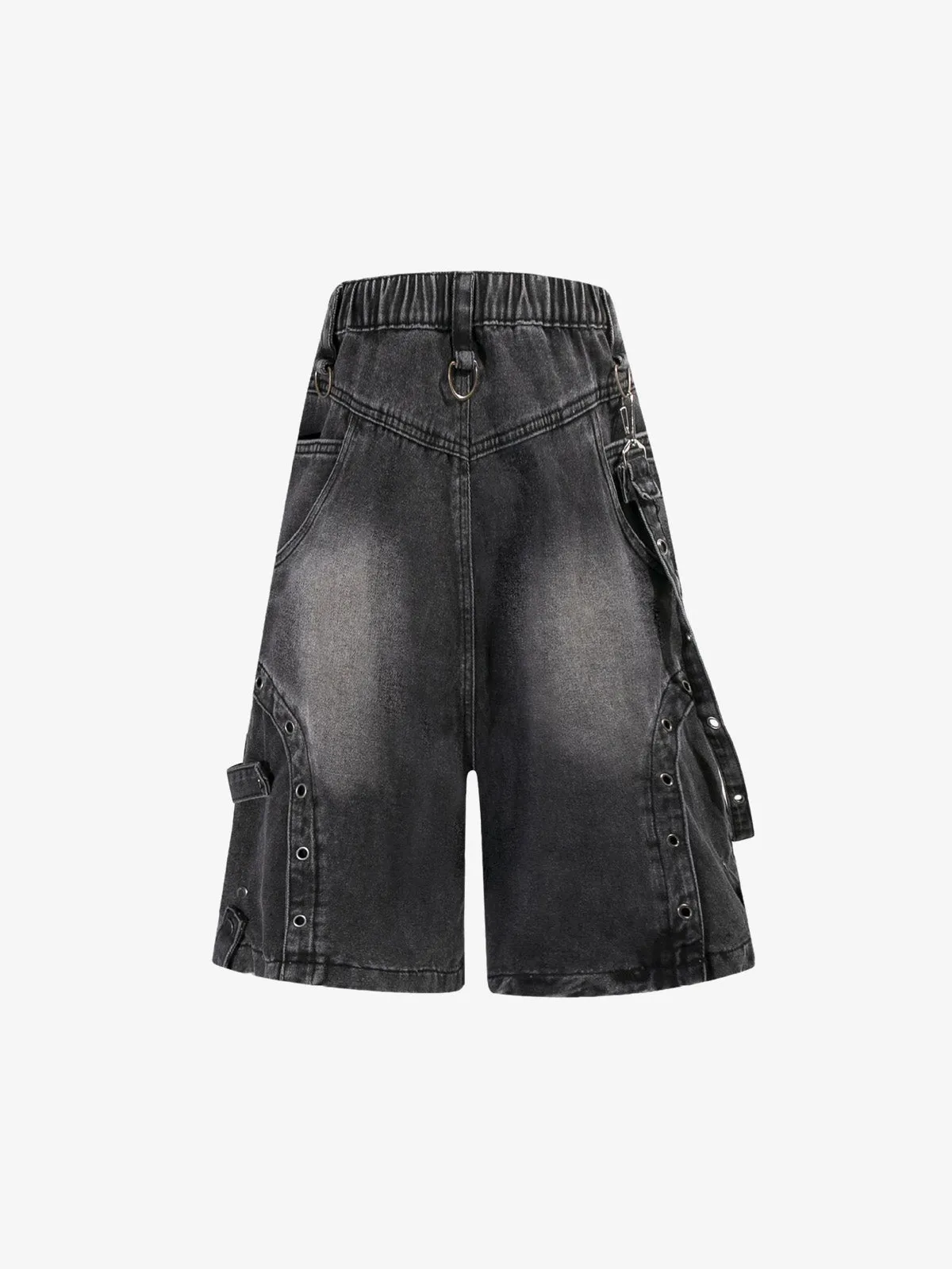 Multi-Hardware Baggy Denim Jorts sold by Thesupermade product image thumbnail 4