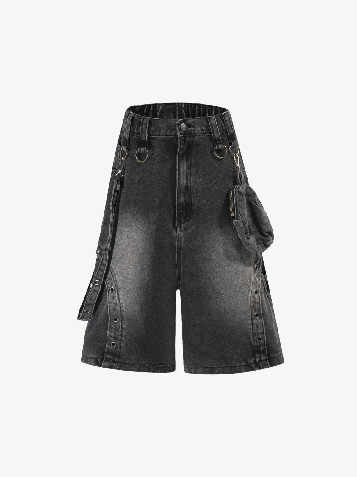 Multi-Hardware Baggy Denim Jorts sold by Thesupermade product image thumbnail 2