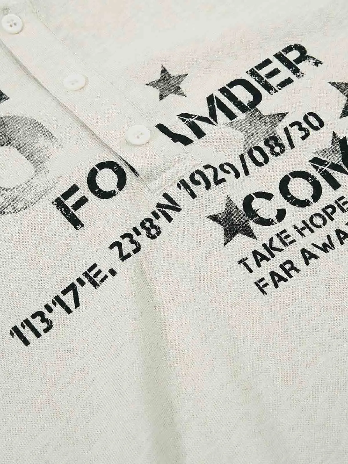 Vintage Coordinate Graphic Henley T-Shirt sold by Thesupermade product image thumbnail 5