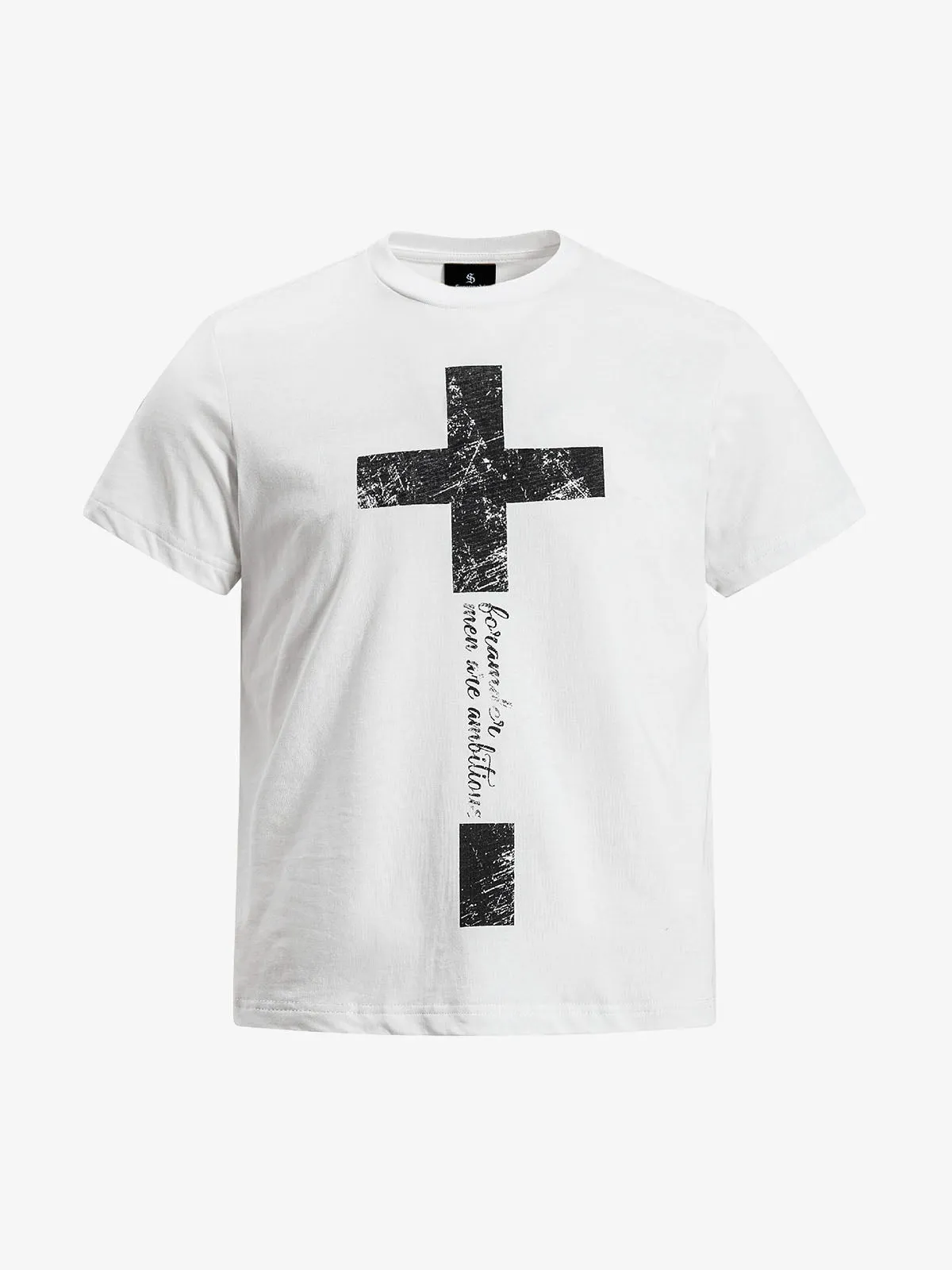Distressed Cross Graphic T-Shirt sold by Thesupermade product image thumbnail 2
