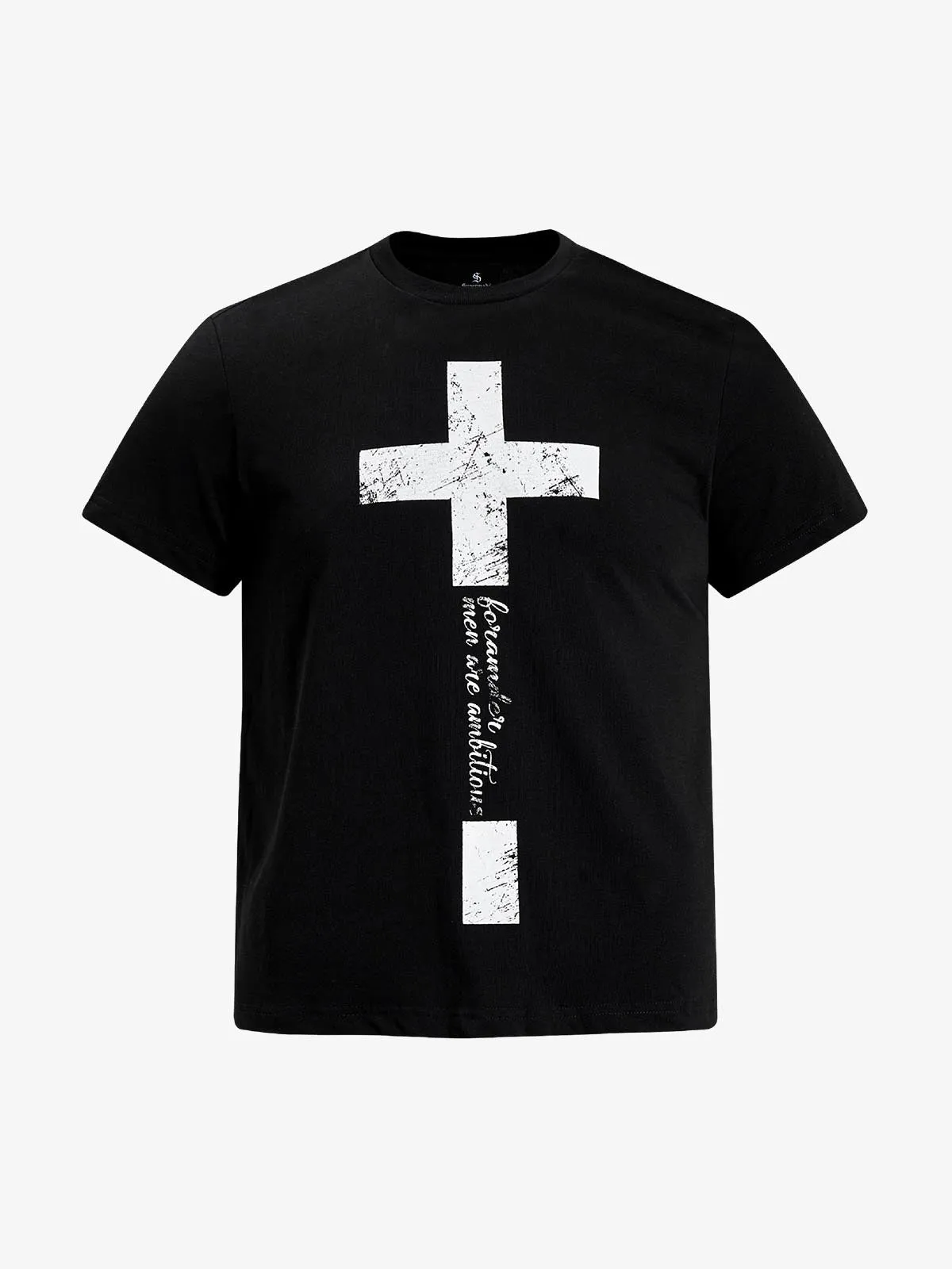 Distressed Cross Graphic T-Shirt sold by Thesupermade