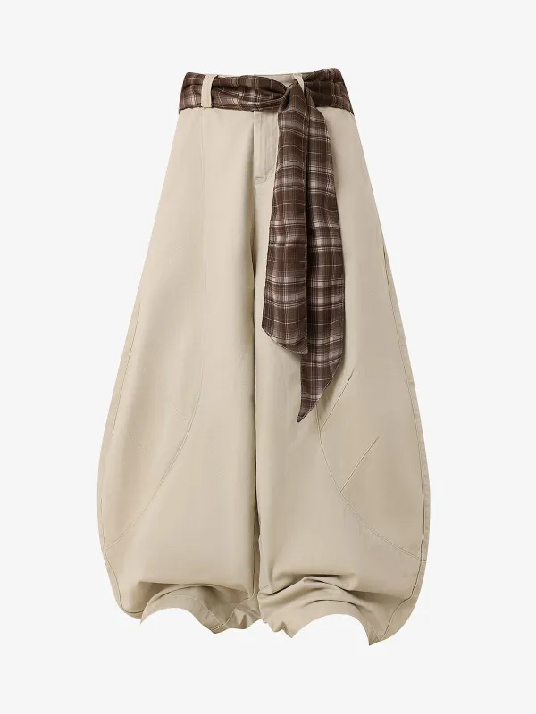 Sash-Belt Curved Balloon Pants made by Thesupermade