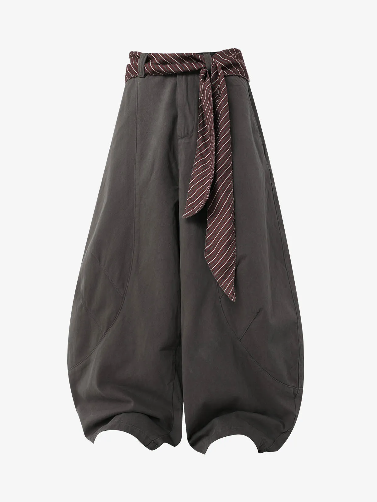 Sash-Belt Curved Balloon Pants sold by Thesupermade product image thumbnail 2
