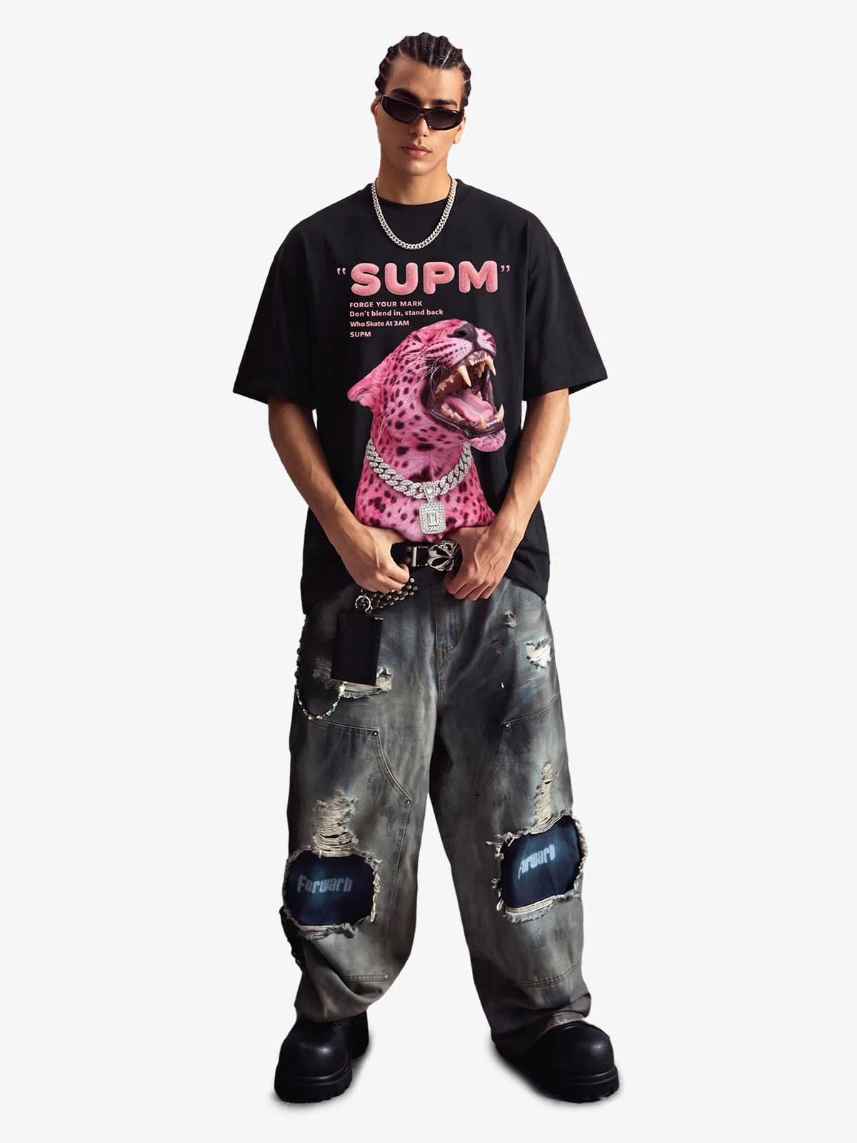 Vintage Pink Panther Graphic T-Shirt sold by Thesupermade product image thumbnail 3
