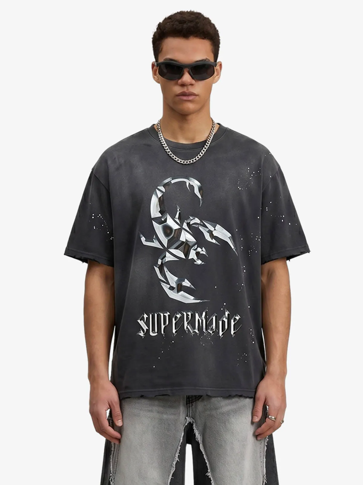 Vintage Scorpion Graphic Washed T-Shirt sold by Thesupermade
