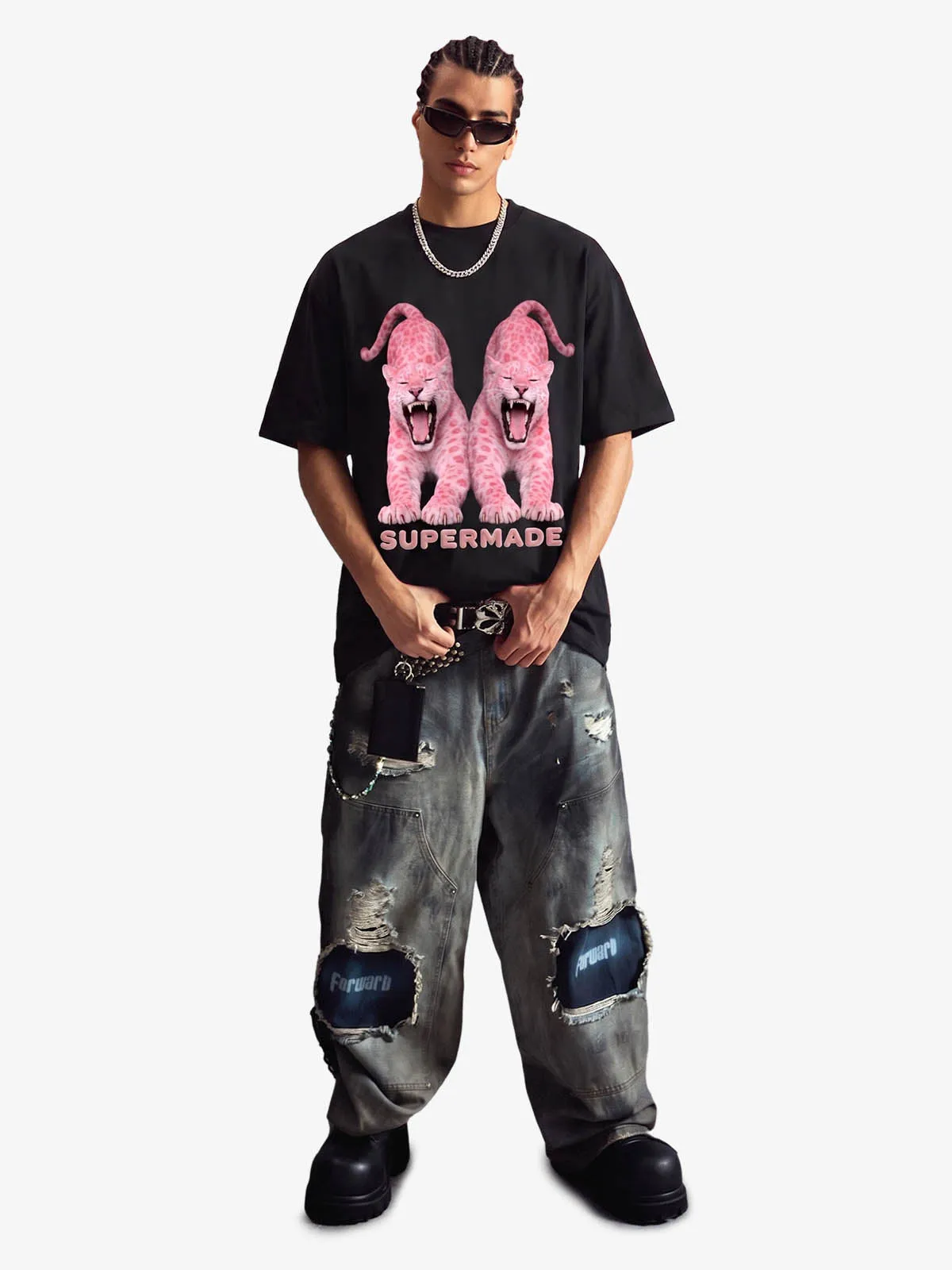 Vintage Pink Leopard Graphic T-Shirt sold by Thesupermade product image thumbnail 4