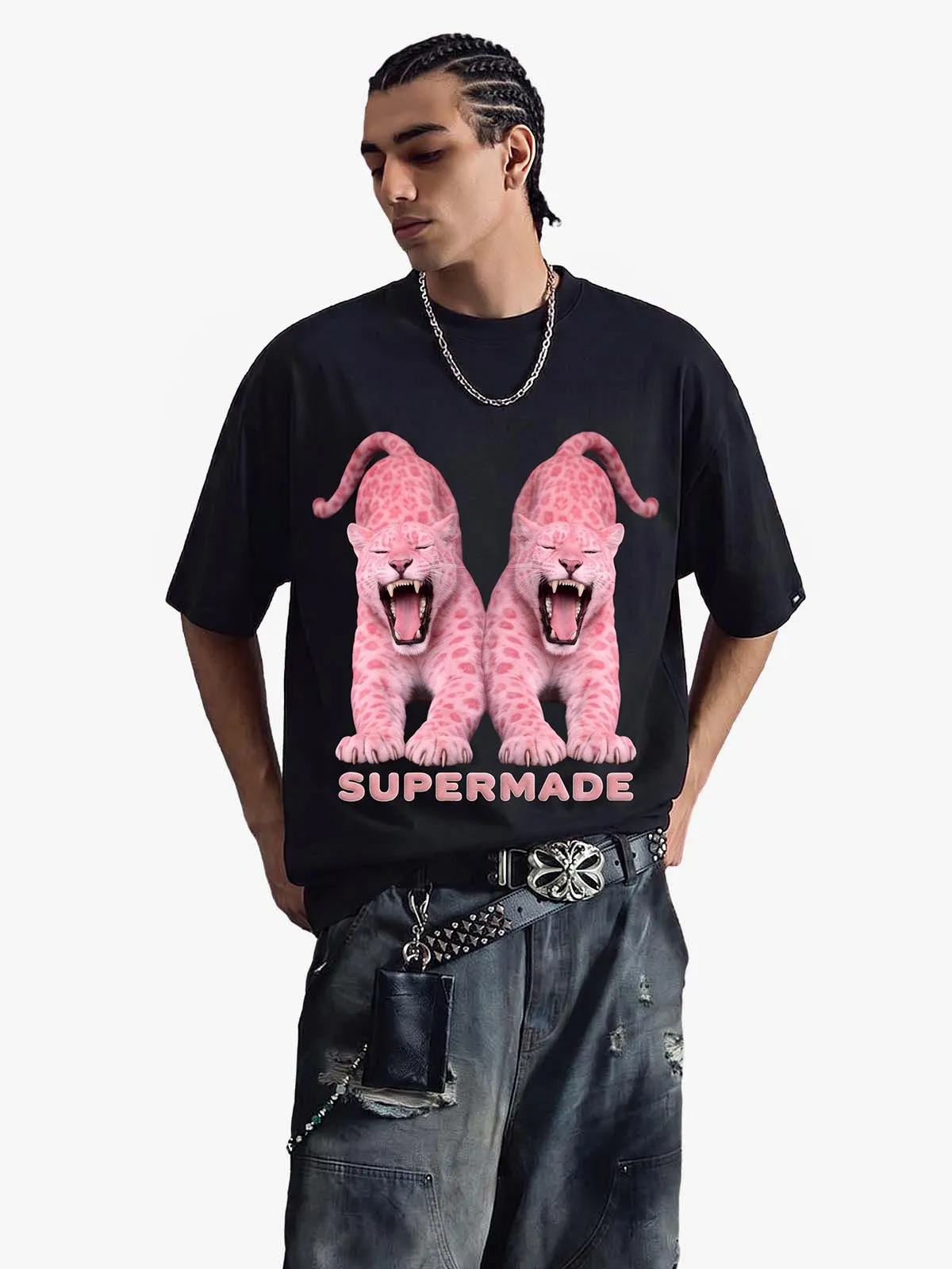 Vintage Pink Leopard Graphic T-Shirt sold by Thesupermade