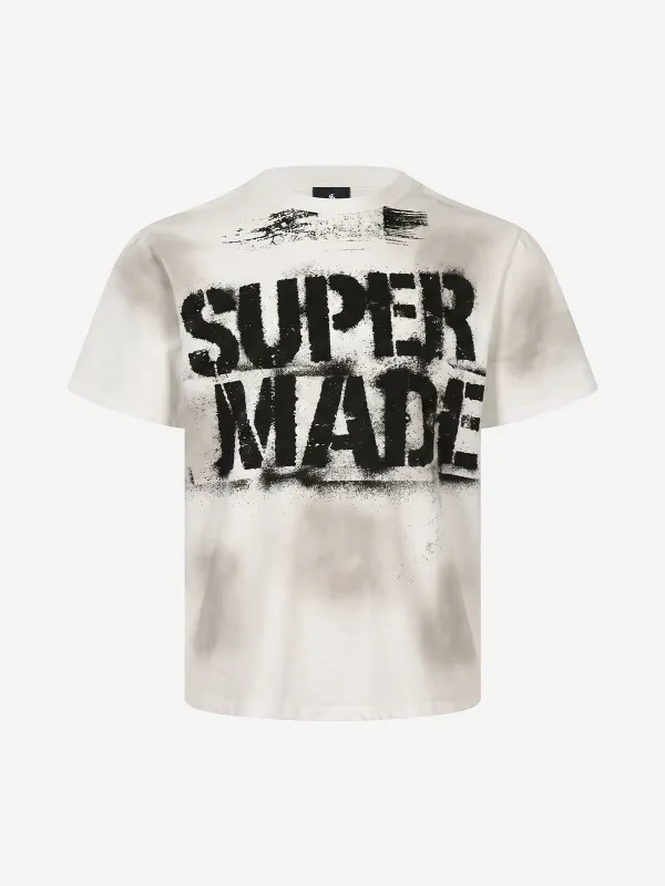 Vintage Washed Logo Print T-Shirt made by Thesupermade