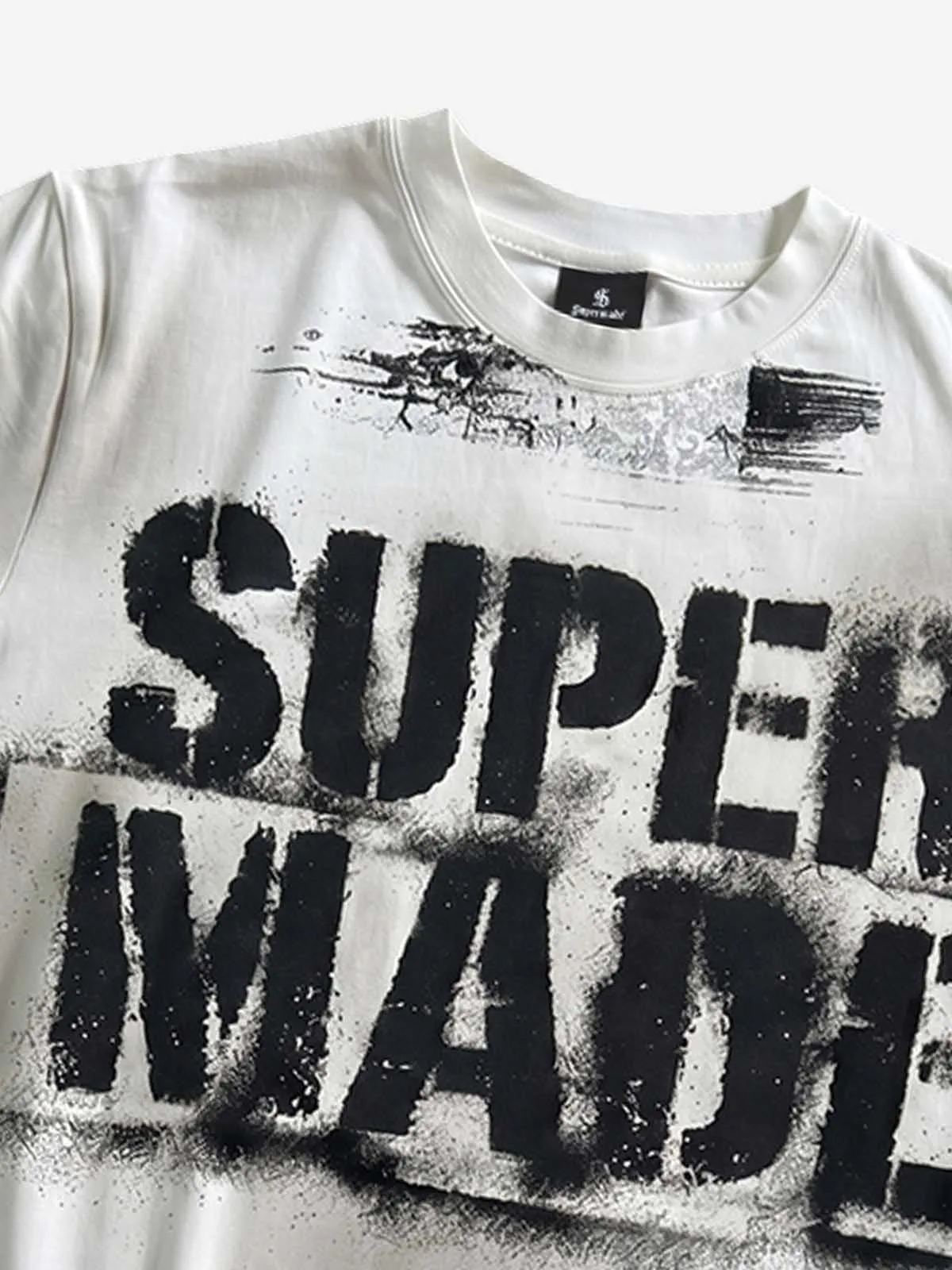 Vintage Washed Logo Print T-Shirt sold by Thesupermade product image thumbnail 5