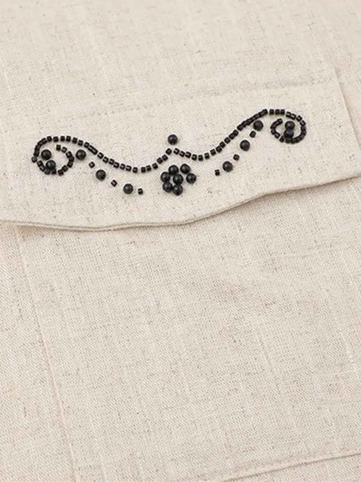 Retro Beaded Detail Short Sleeve Shirt sold by Thesupermade product image thumbnail 5
