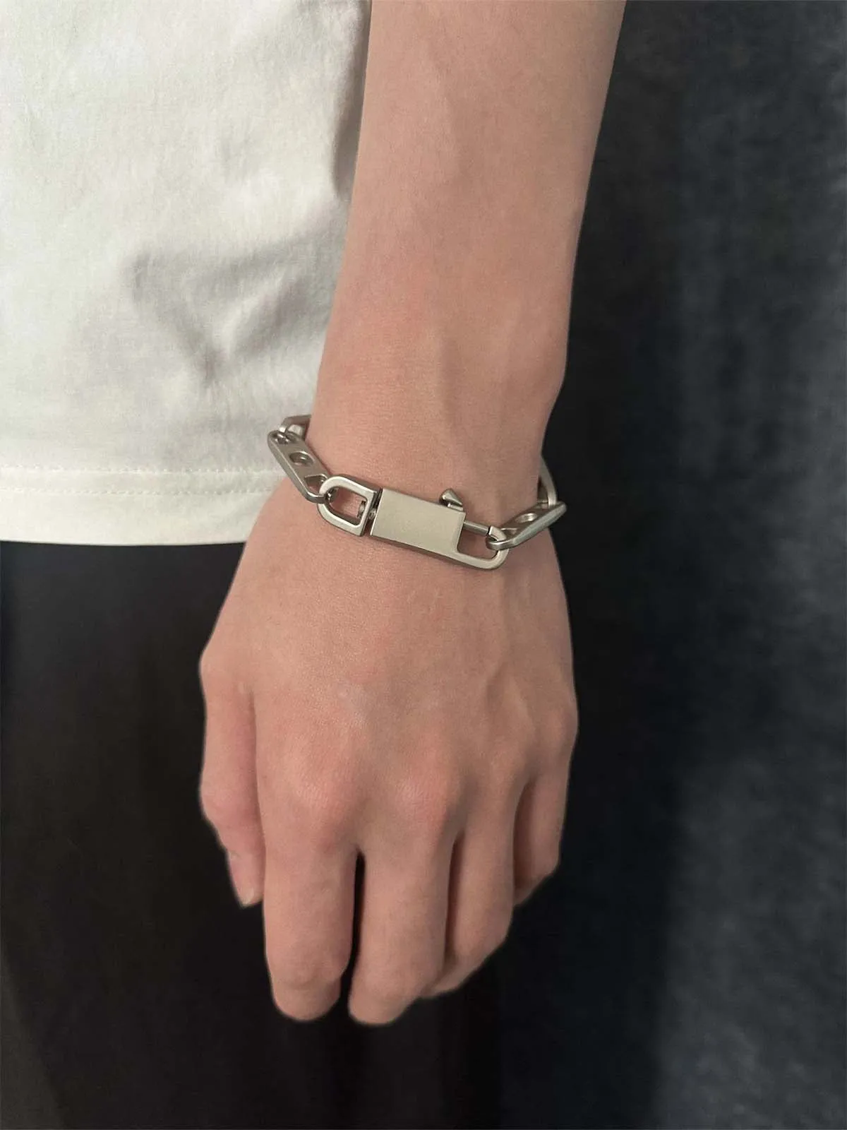 Industrial Metal Link Bracelet sold by Thesupermade product image thumbnail 2