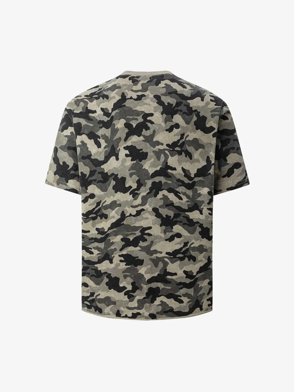 Camo Photo Collage Graphic T Shirt sold by Thesupermade product image thumbnail 2