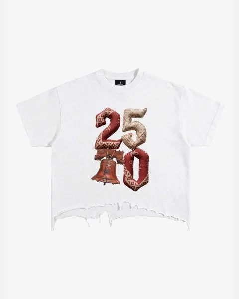 Vintage Washed 250 Graphic Distressed Cropped T-Shirt sold by Thesupermade product image thumbnail 2