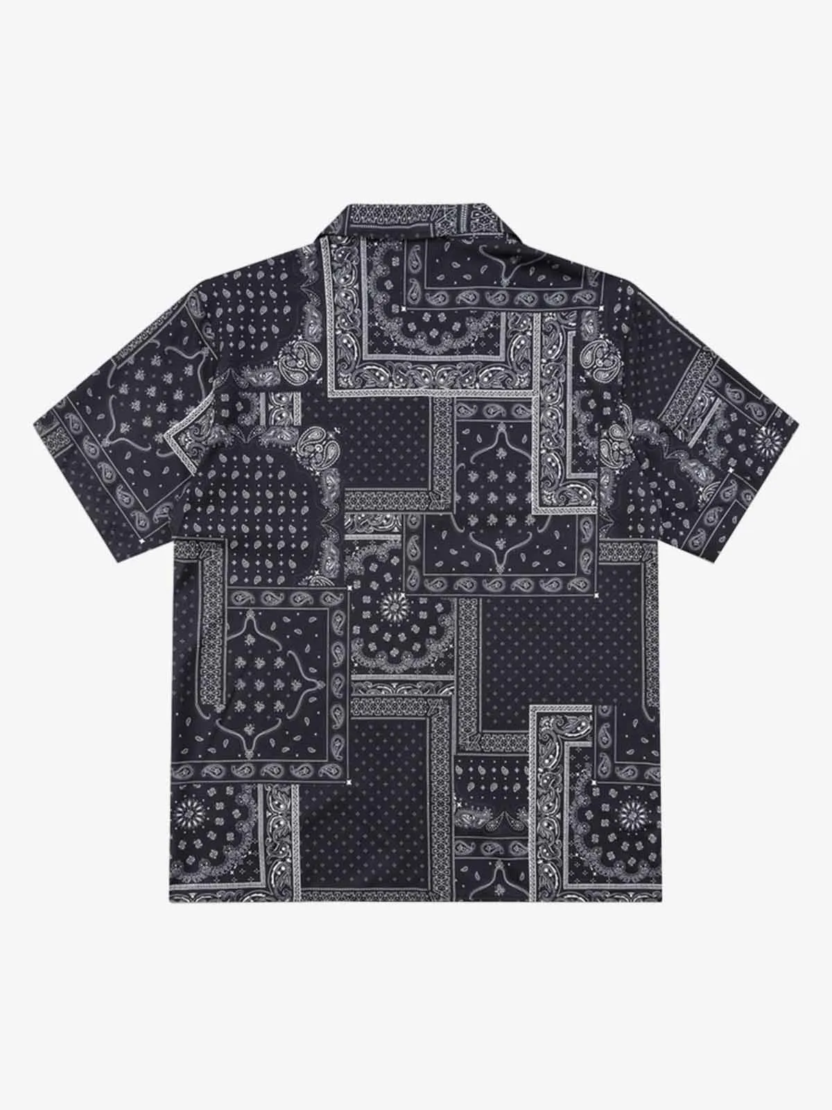 Vintage Bandana Patchwork Camp Collar Shirt sold by Thesupermade product image thumbnail 5