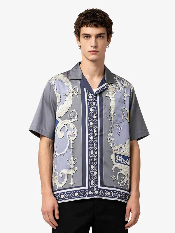 Baroque Sea Satin Cuban Shirt made by Thesupermade