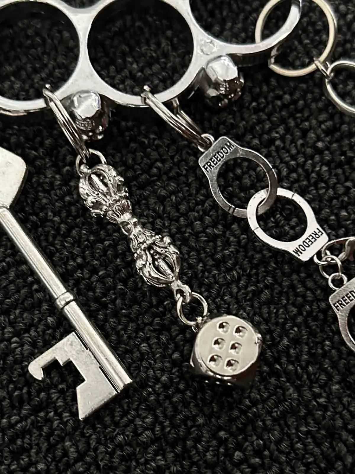 Knuckle Duster Multi-Charm Keychain sold by Thesupermade product image thumbnail 3