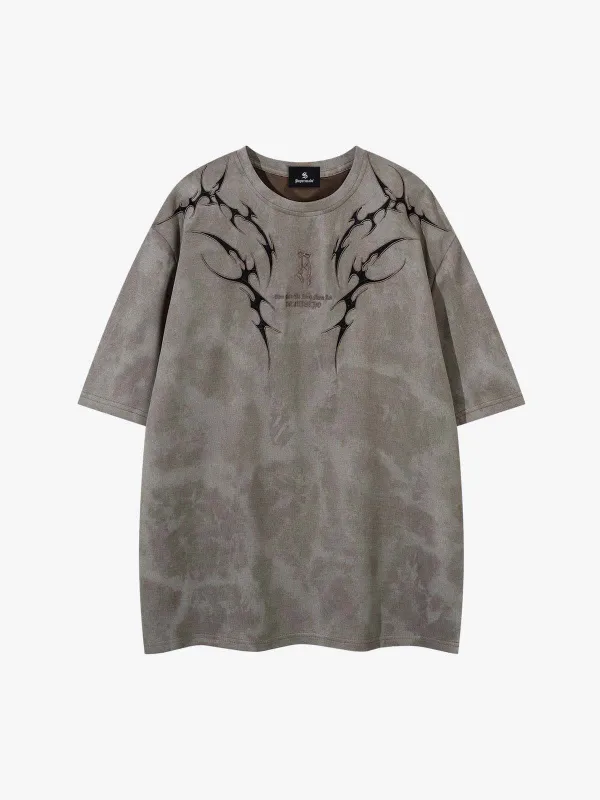 Tribal Thorn Graphic Casual T-Shirt made by Thesupermade