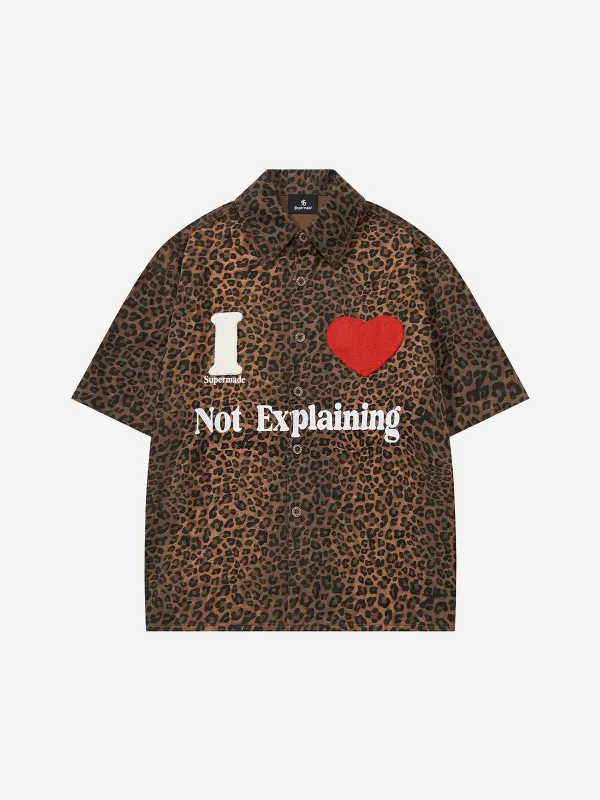 Leopard Graphic Short Sleeve Shirt made by Thesupermade