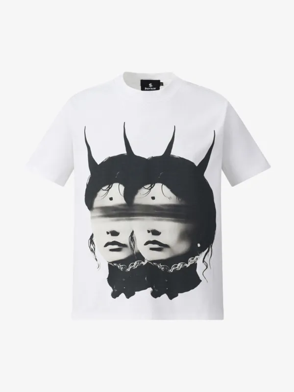 Surreal Twin Portrait T-Shirt made by Thesupermade