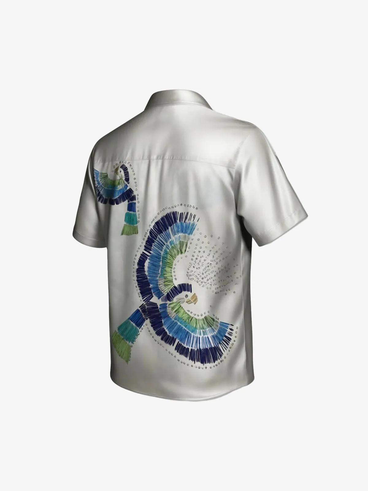 Bird Print Camp Collar Shirt sold by Thesupermade product image thumbnail 2