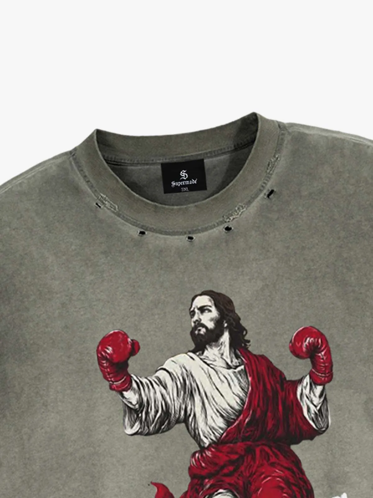 Boxing Jesus Graphic Tank sold by Thesupermade product image thumbnail 3