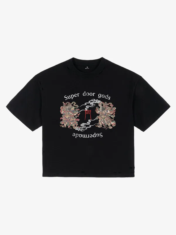 Embroidered Guardian Crop Tee made by Thesupermade