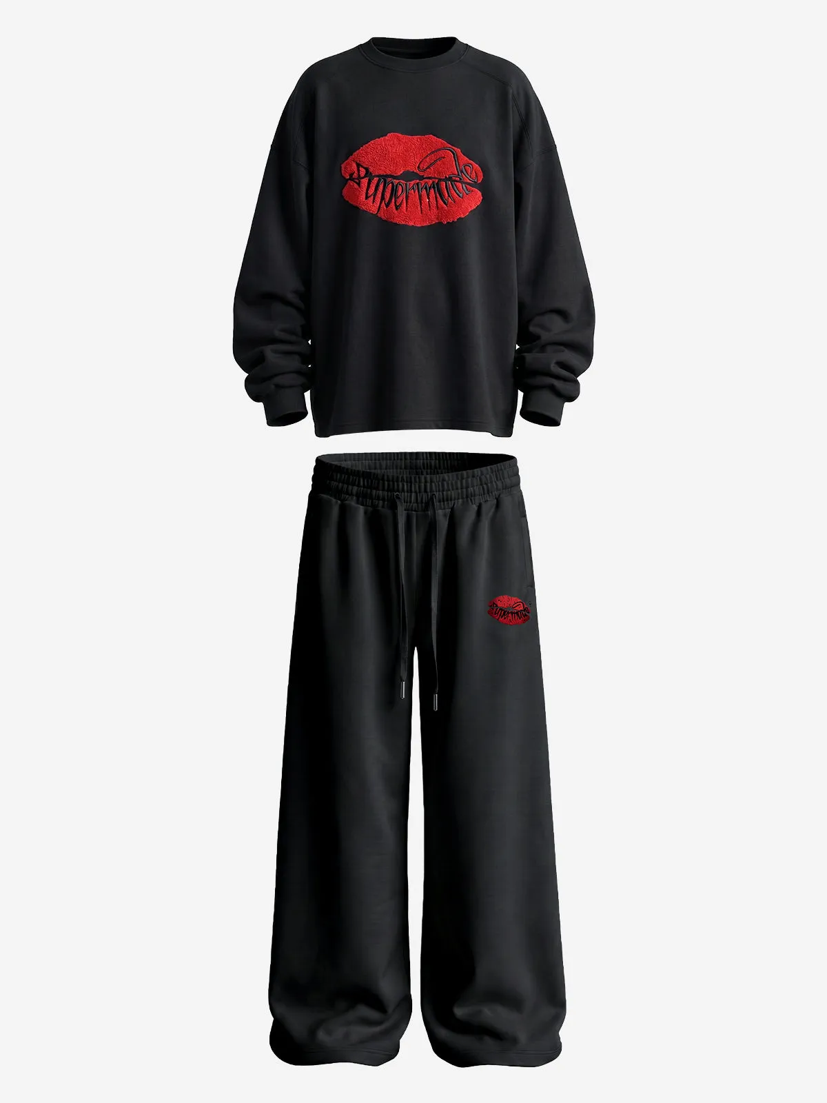 Two-Tone Embroidered Sweatshirt Set sold by Thesupermade product image thumbnail 5