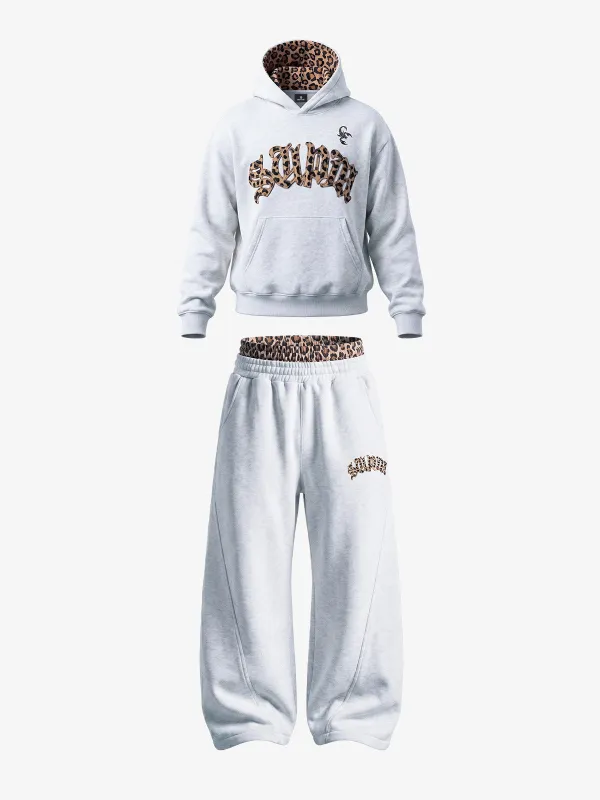Leopard Patchwork Hoodie & Trousers Set made by Thesupermade