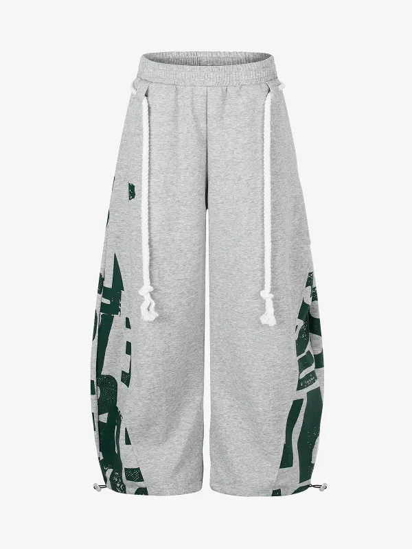 Streetwear Graffiti Drawstring Baggy Sweatpants made by Thesupermade