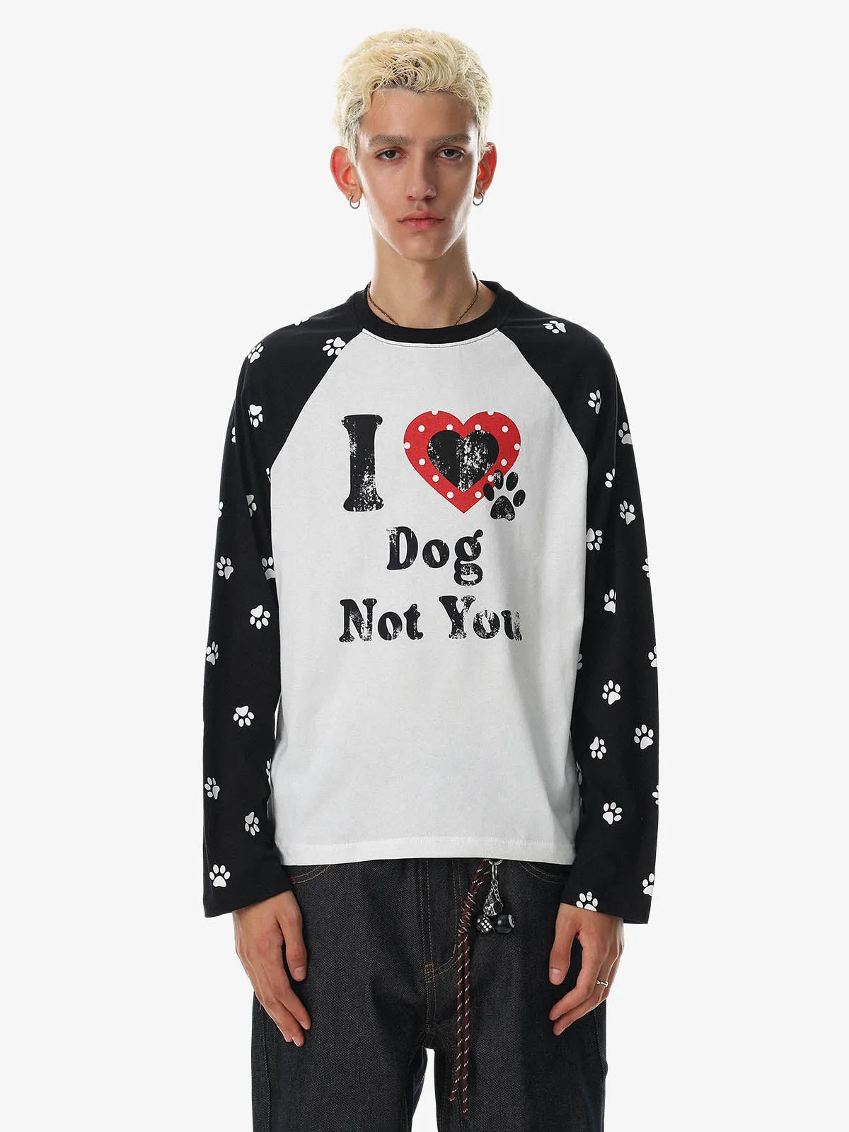 Slogan Raglan Long Sleeve Tee sold by Thesupermade product image thumbnail 2