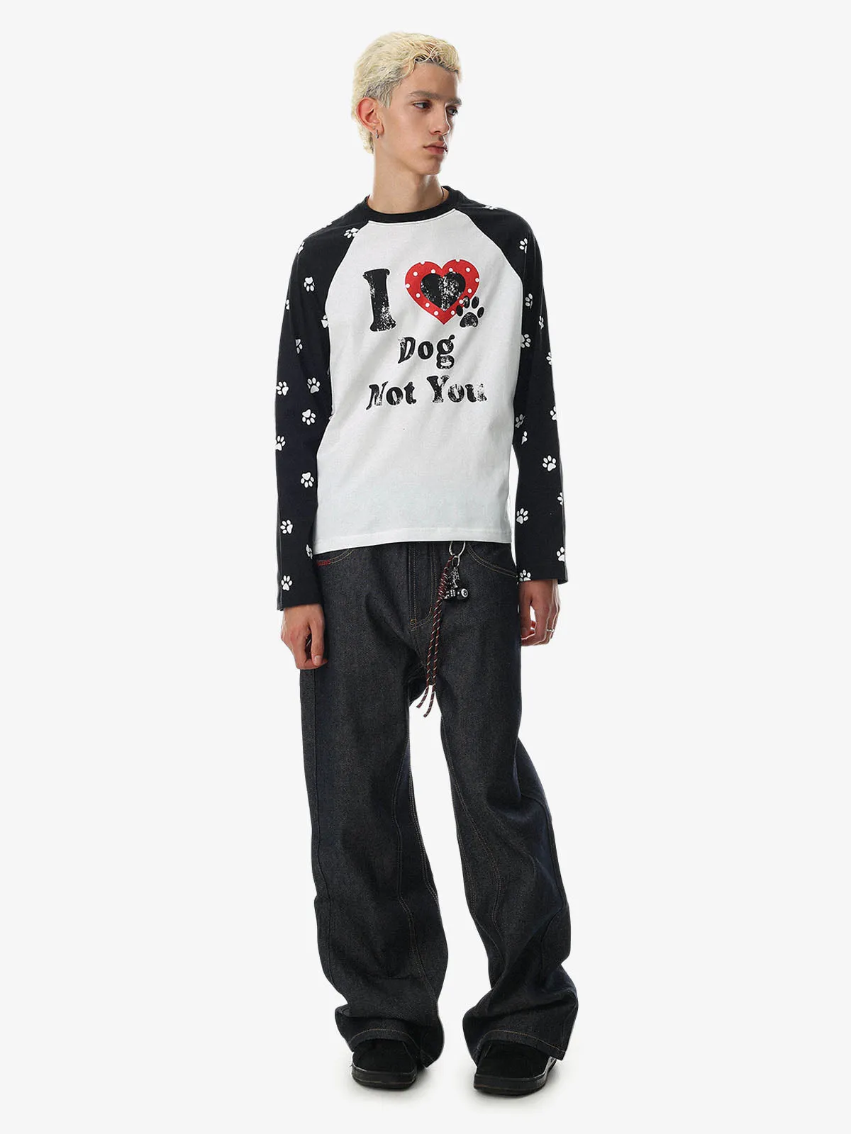 Slogan Raglan Long Sleeve Tee sold by Thesupermade product image thumbnail 3