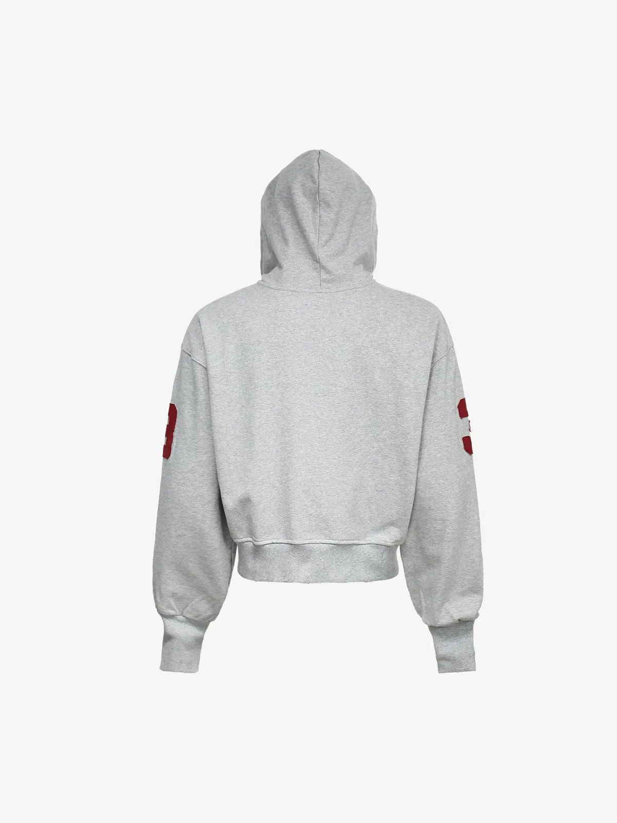 Streetwear Knight Horse Embroidered Cropped Zip-Up Hoodie sold by Thesupermade product image thumbnail 2