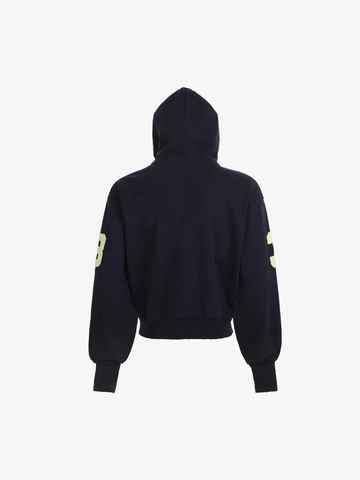 Streetwear Knight Horse Embroidered Cropped Zip-Up Hoodie sold by Thesupermade product image thumbnail 4