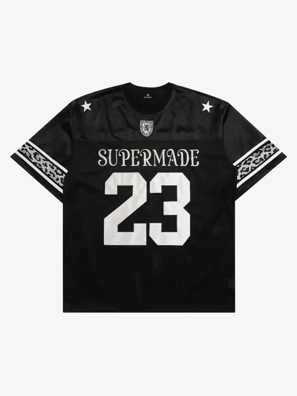 Leopard Patchwork Mesh Jersey Tee made by Thesupermade
