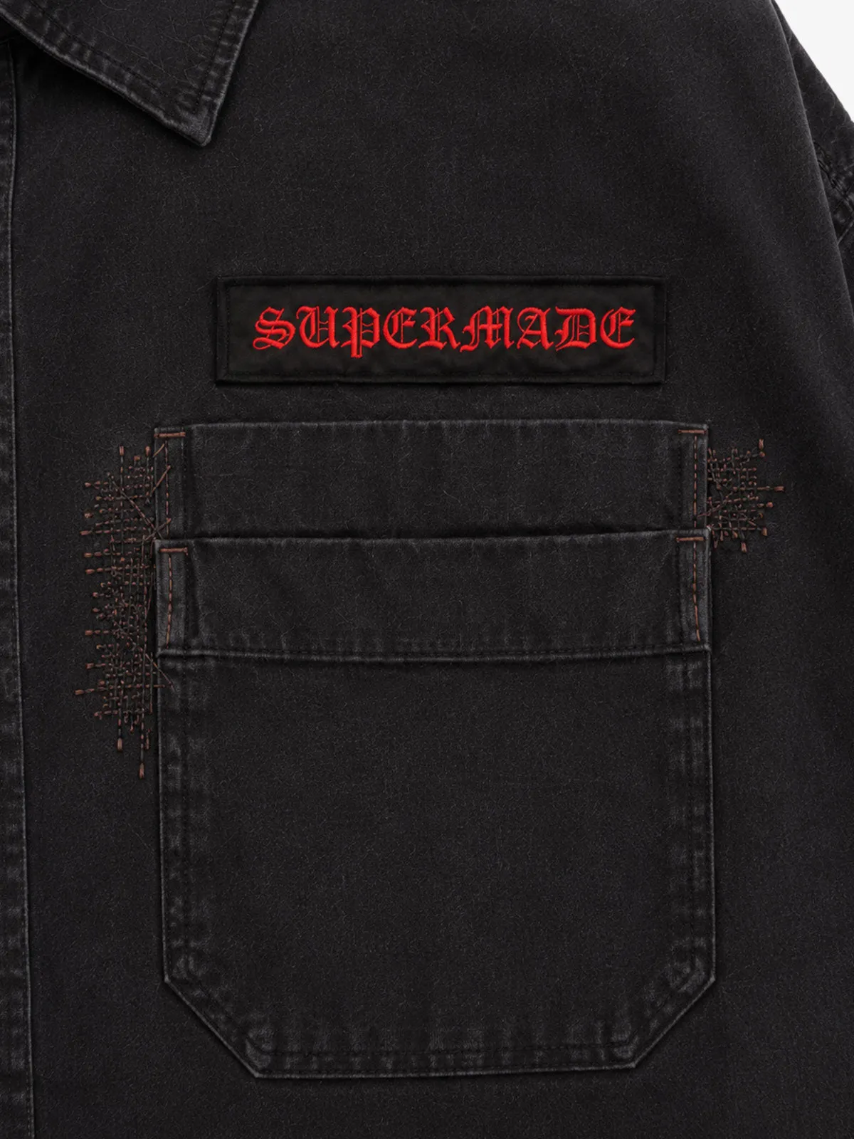 Mending Detail Cotton Shirt sold by Thesupermade product image thumbnail 4