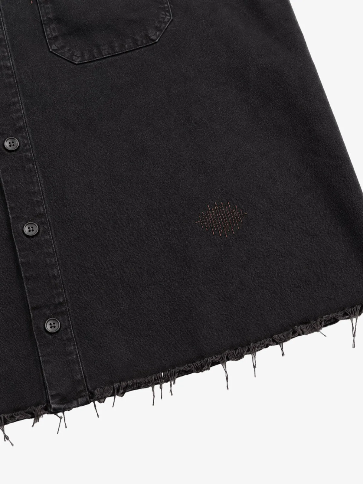 Mending Detail Cotton Shirt sold by Thesupermade product image thumbnail 5