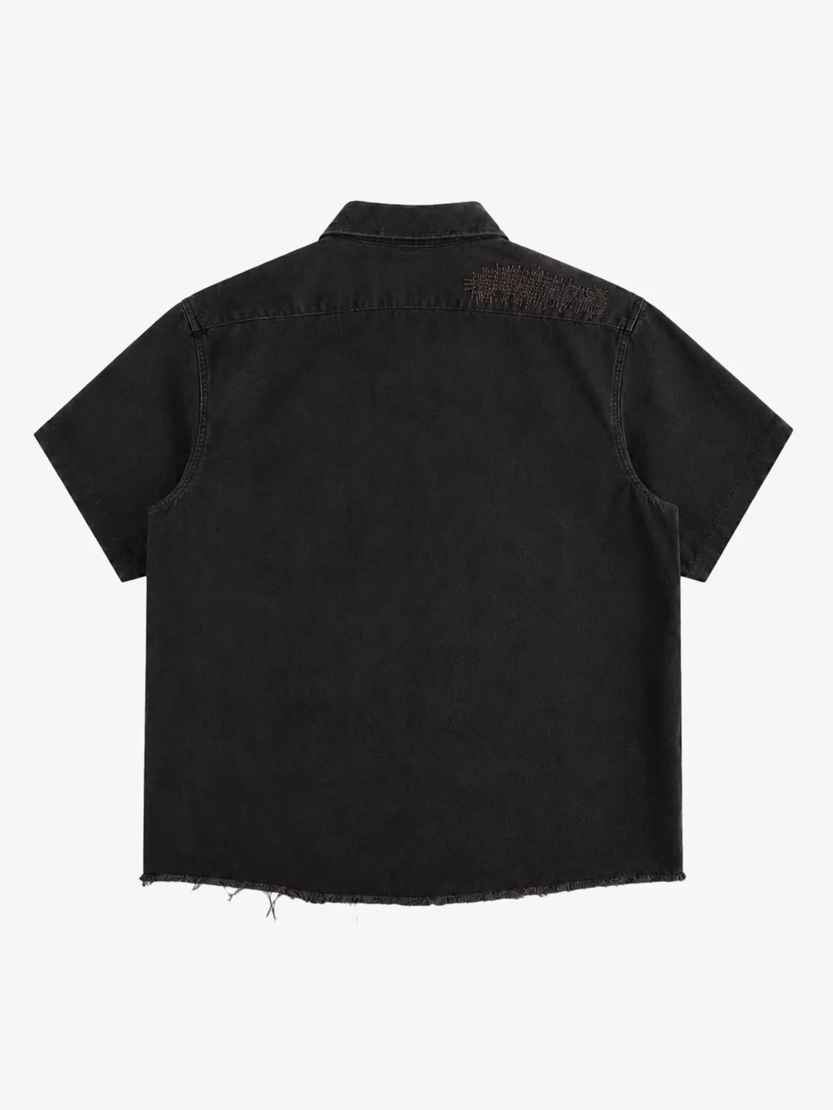 Mending Detail Cotton Shirt sold by Thesupermade product image thumbnail 3
