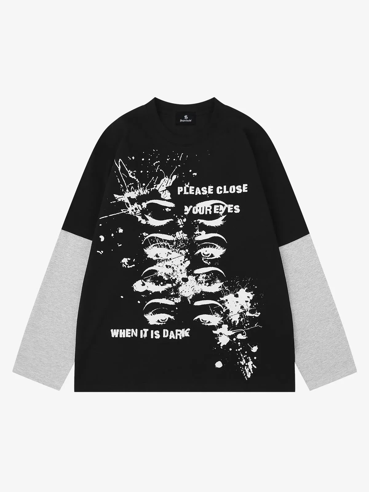 Dark Graphic Long Sleeve Tee sold by Thesupermade product image thumbnail 3
