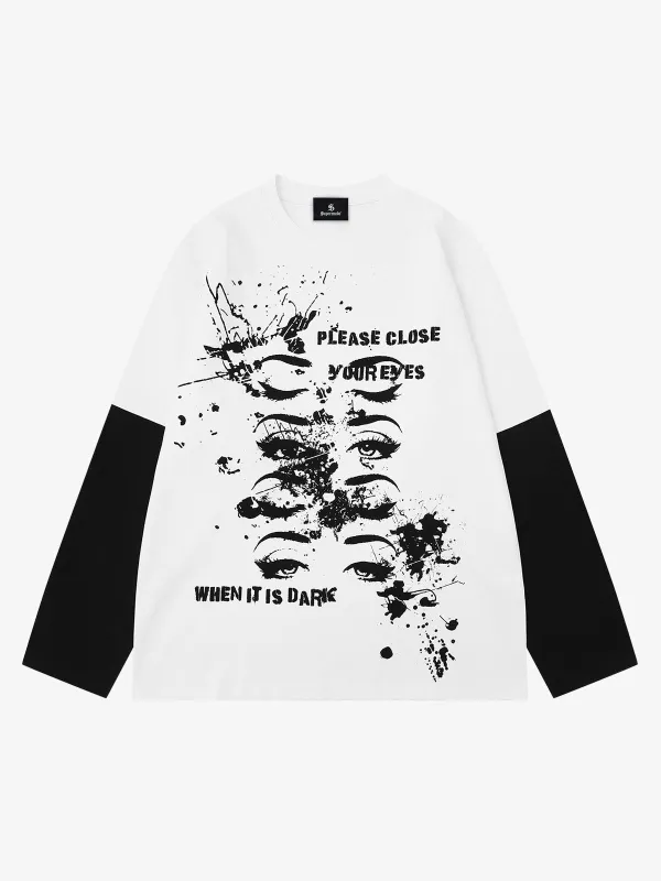 Dark Graphic Long Sleeve Tee made by Thesupermade