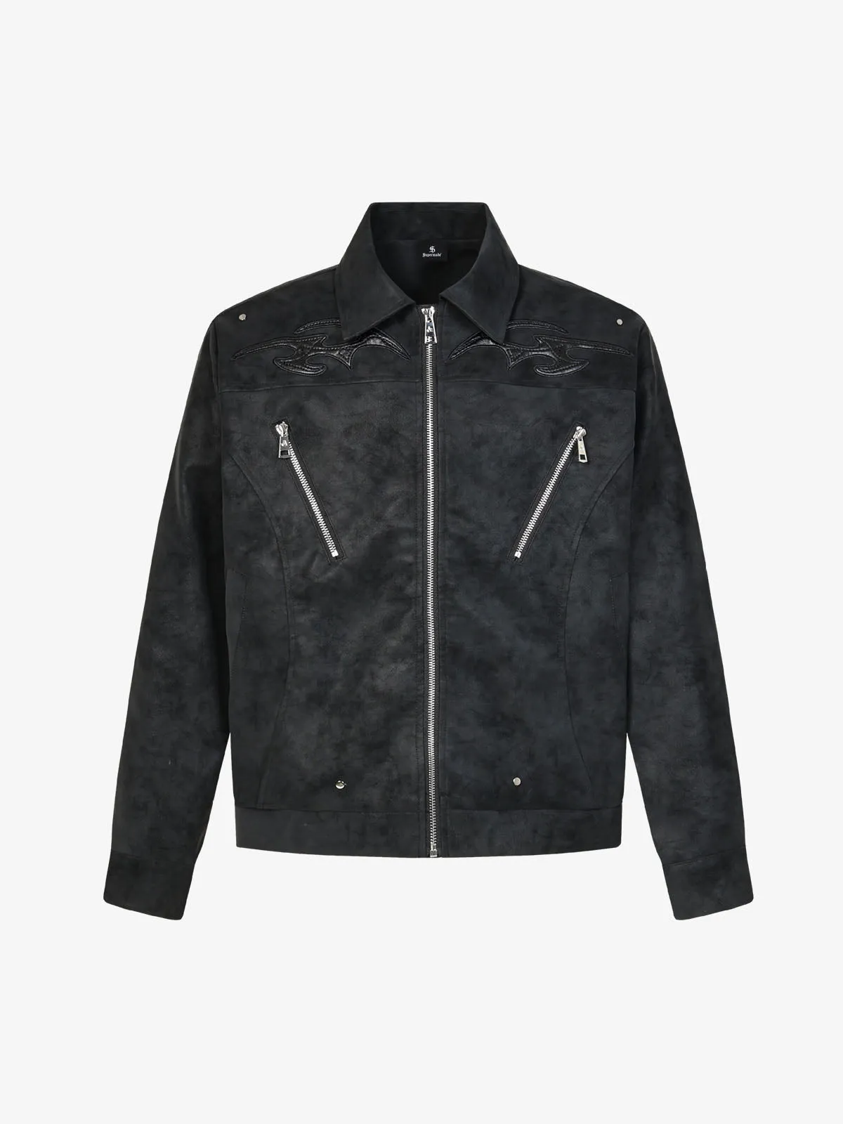 Thorn Embroidered Suede Jacket sold by Thesupermade product image thumbnail 3