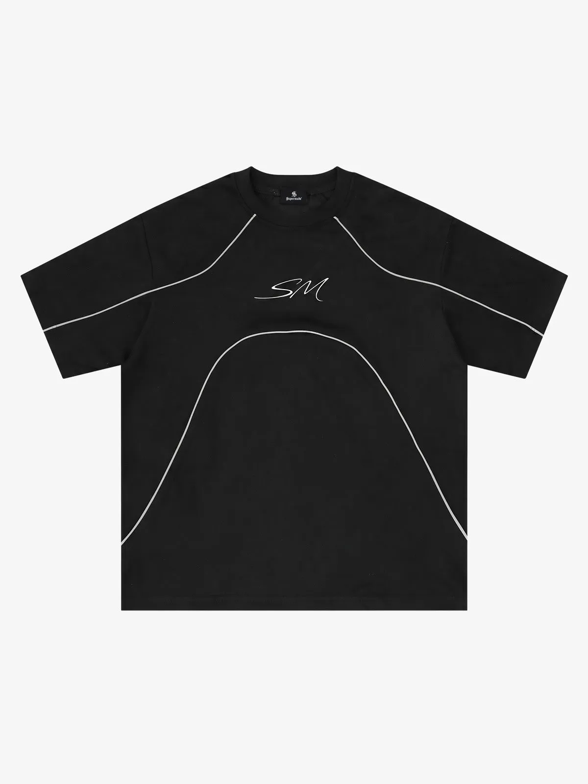 Reflective Striped Suede Tee sold by Thesupermade product image thumbnail 3