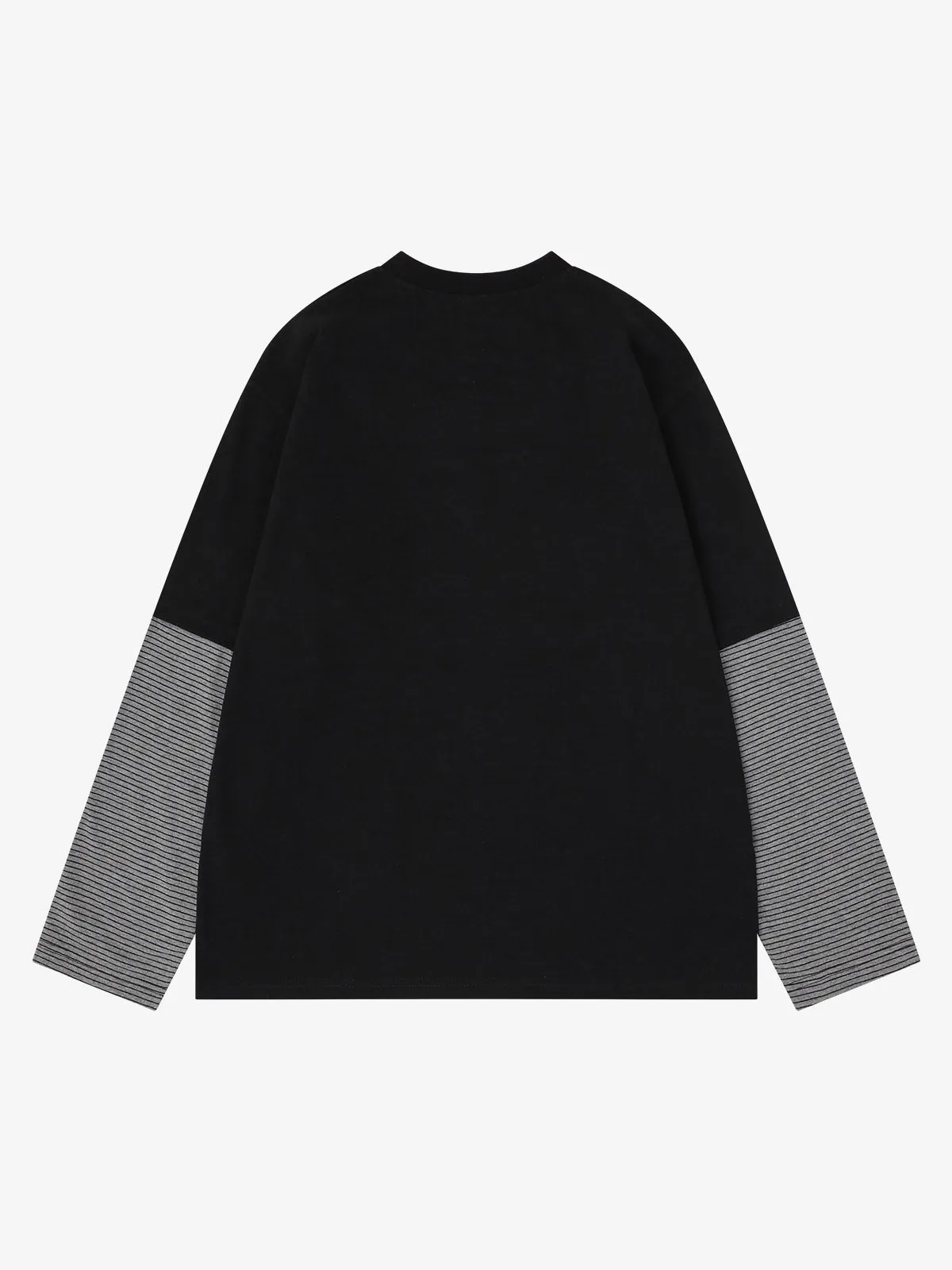 Striped Letter Graphic Long Sleeve Tee sold by Thesupermade product image thumbnail 2