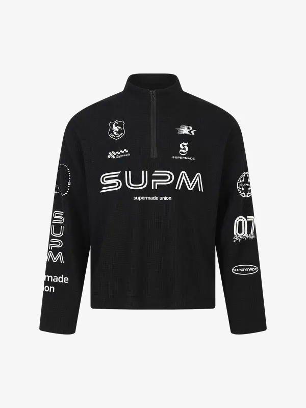 F1 Racing Waffle Half-Zip Tee made by Thesupermade