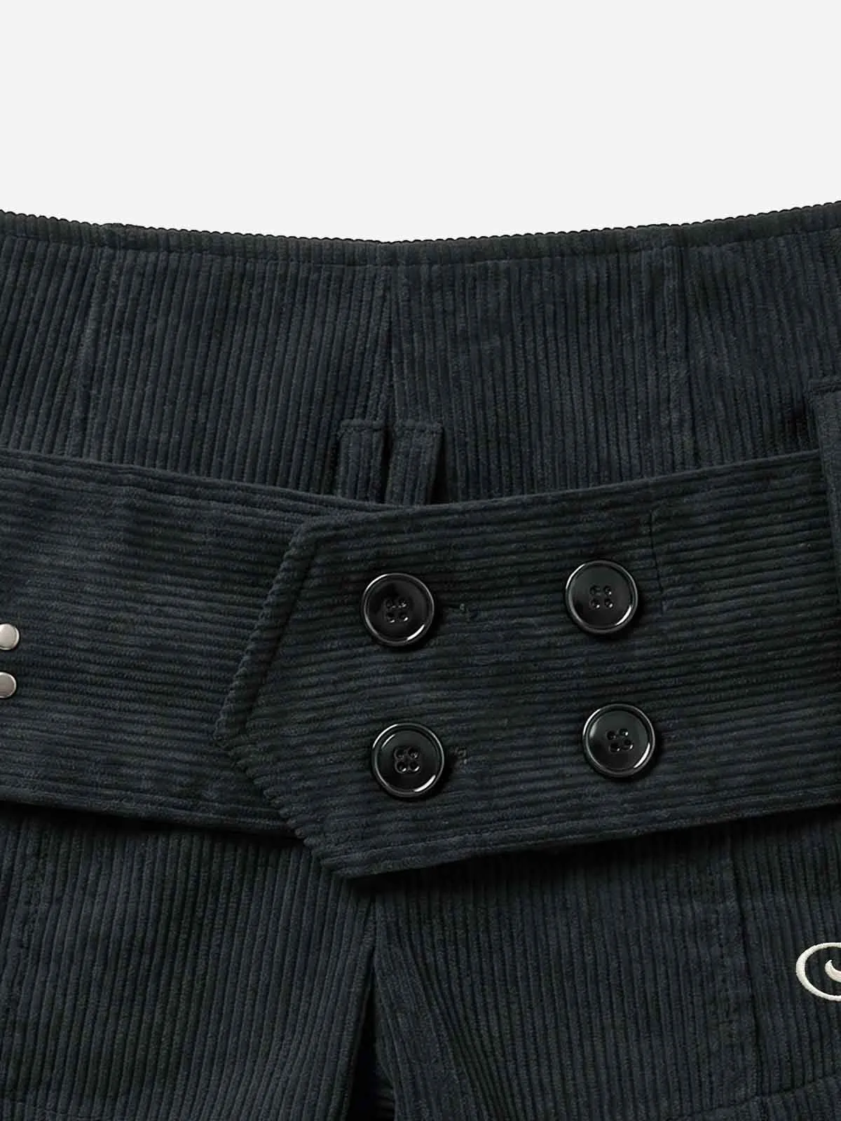 Studded Corduroy Double-Breasted Shorts sold by Thesupermade product image thumbnail 5