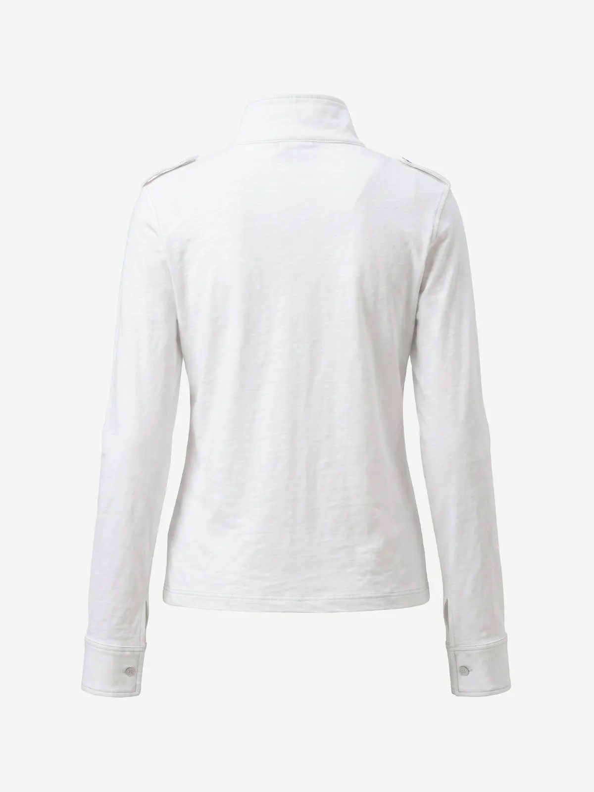 Logo Epaulette Stand Collar Long Sleeves Tee sold by Thesupermade product image thumbnail 2
