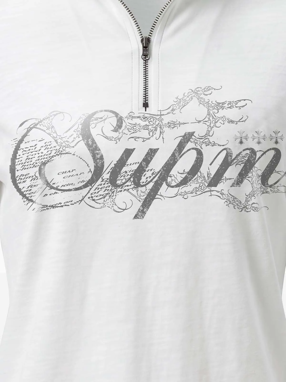 Logo Epaulette Stand Collar Long Sleeves Tee sold by Thesupermade product image thumbnail 4