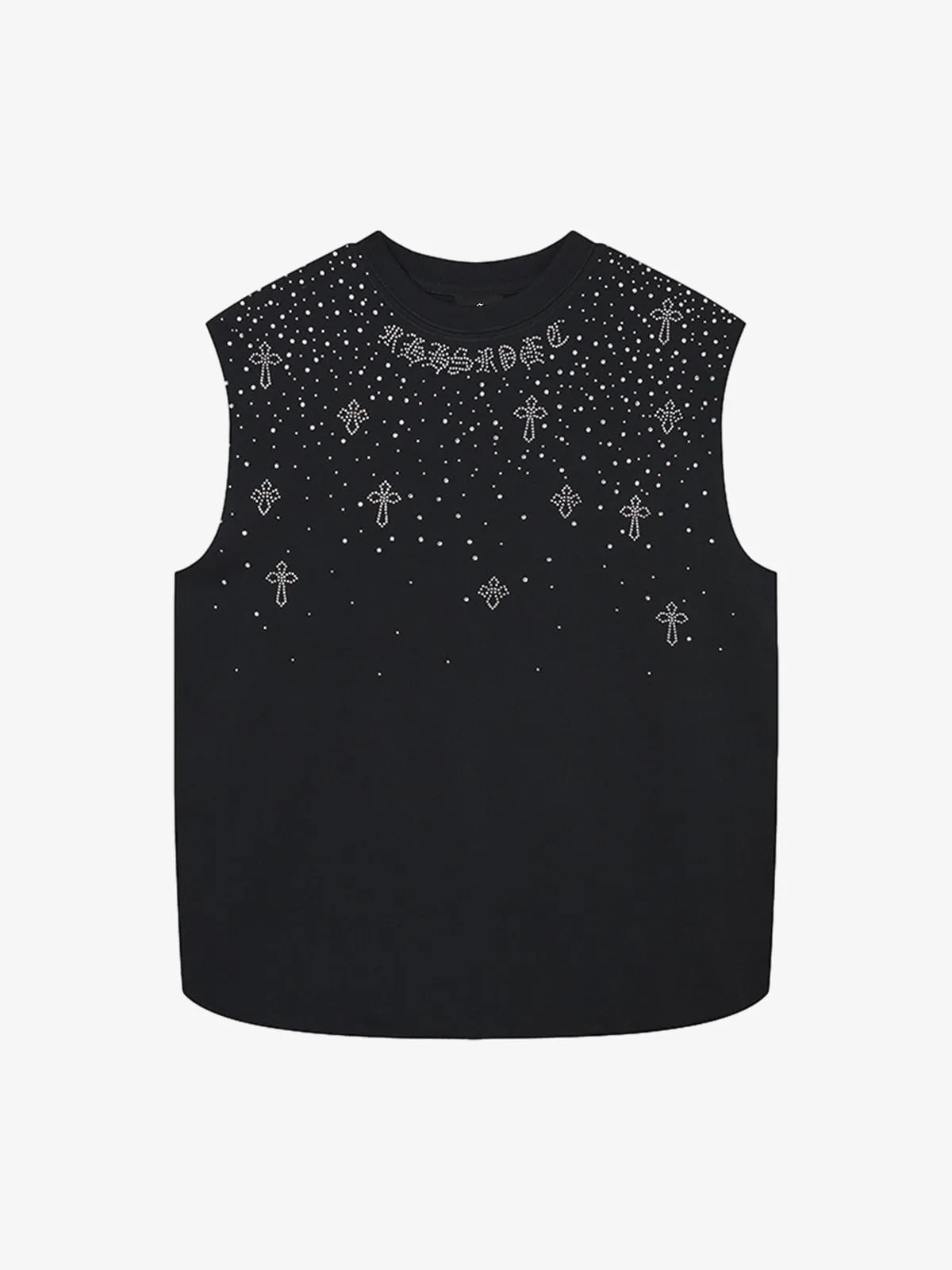 Rhinestone Cross Sports Vest sold by Thesupermade