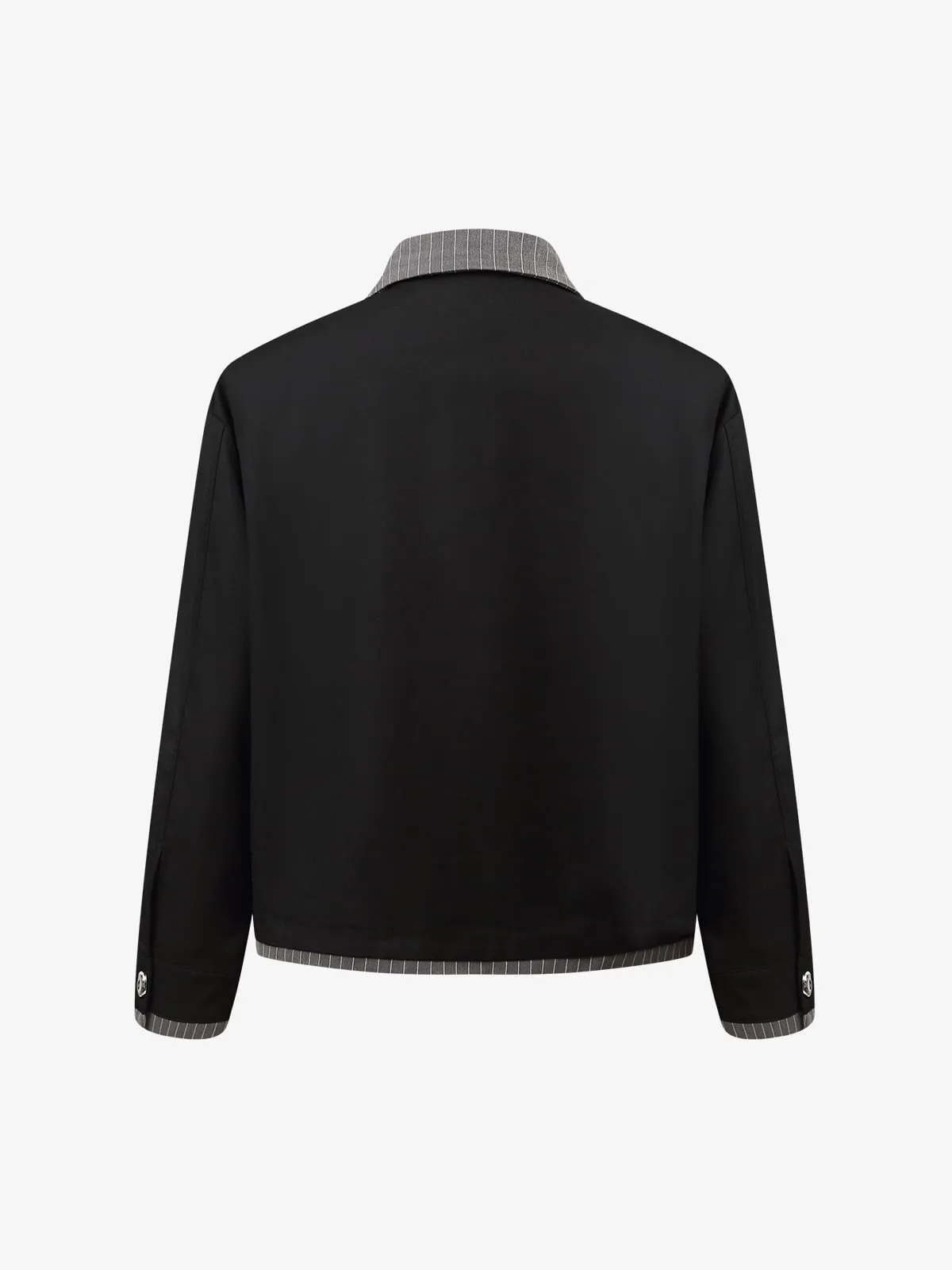 Deconstructed Double-Collar Cropped Jacket sold by Thesupermade product image thumbnail 2