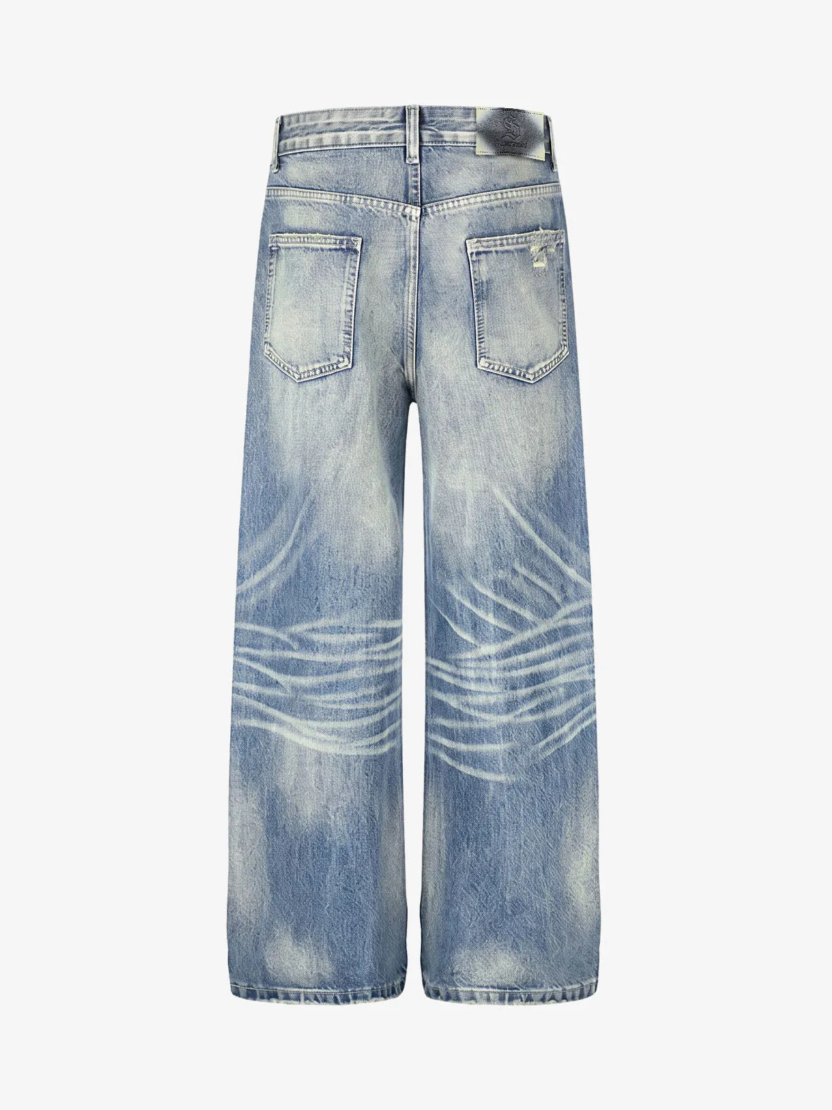 Whisker-Faded Washed Jeans sold by Thesupermade product image thumbnail 2
